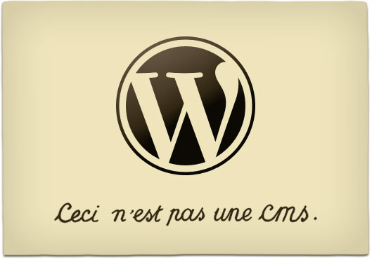 Wordpress is not a CMS